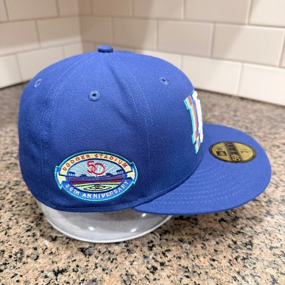 Los Angeles Dodgers New‎ Era 59FIFTY Hat 7 1/2 Dodger Stadium 50th New MLB New